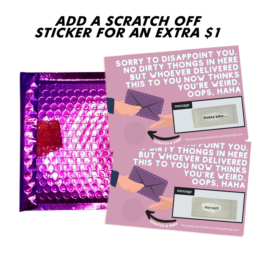 Scratch & Sniff Used Thong Prank Envelope