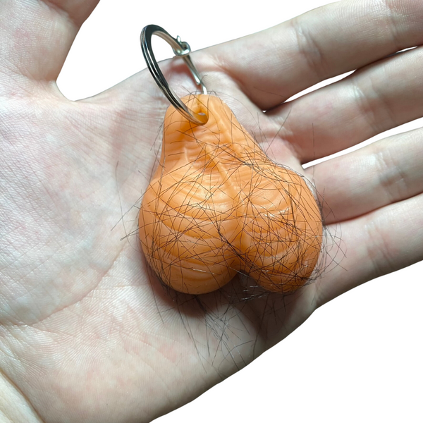 Hairy deals balls keyring