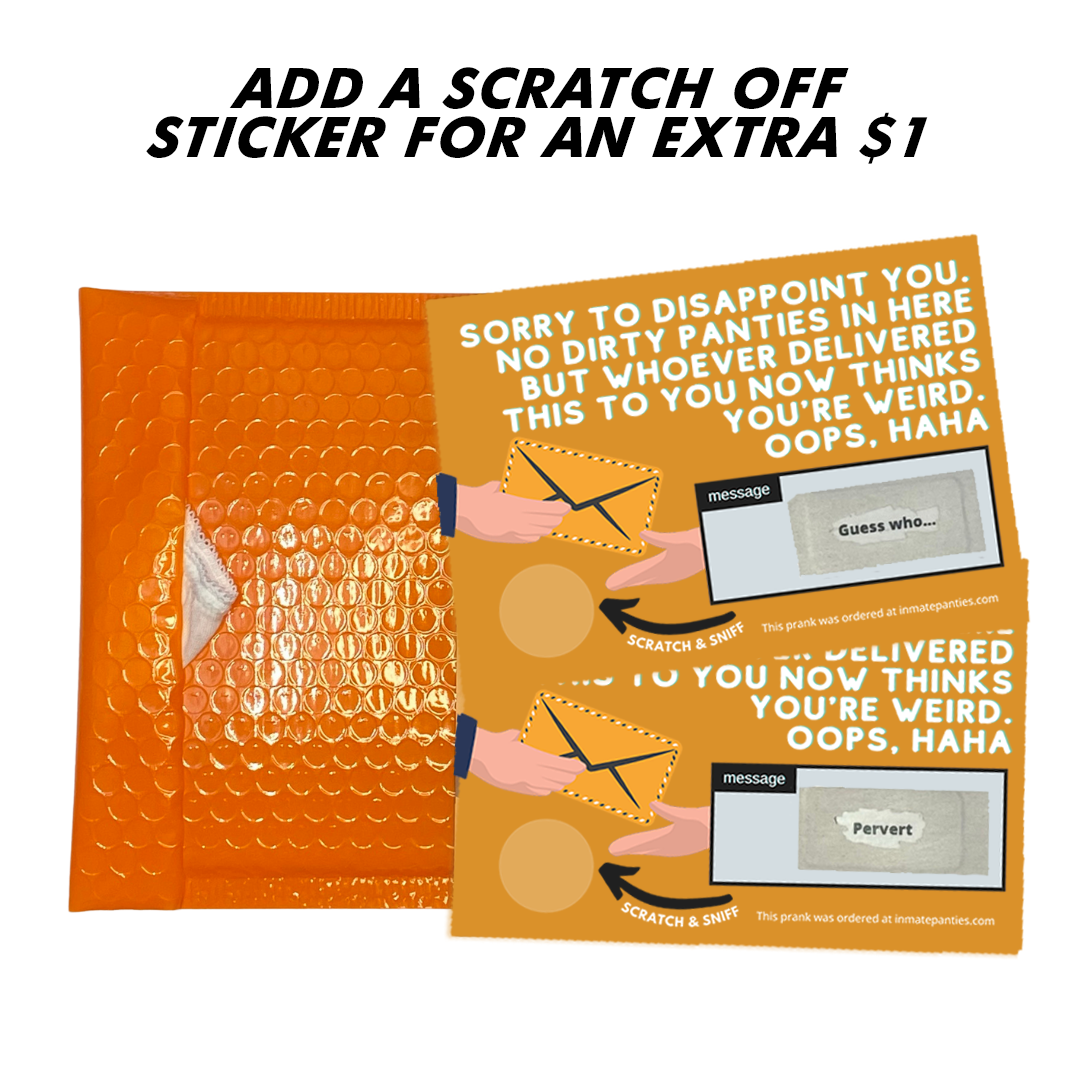 Scratch & Sniff Inmate Panties Prank Envelope