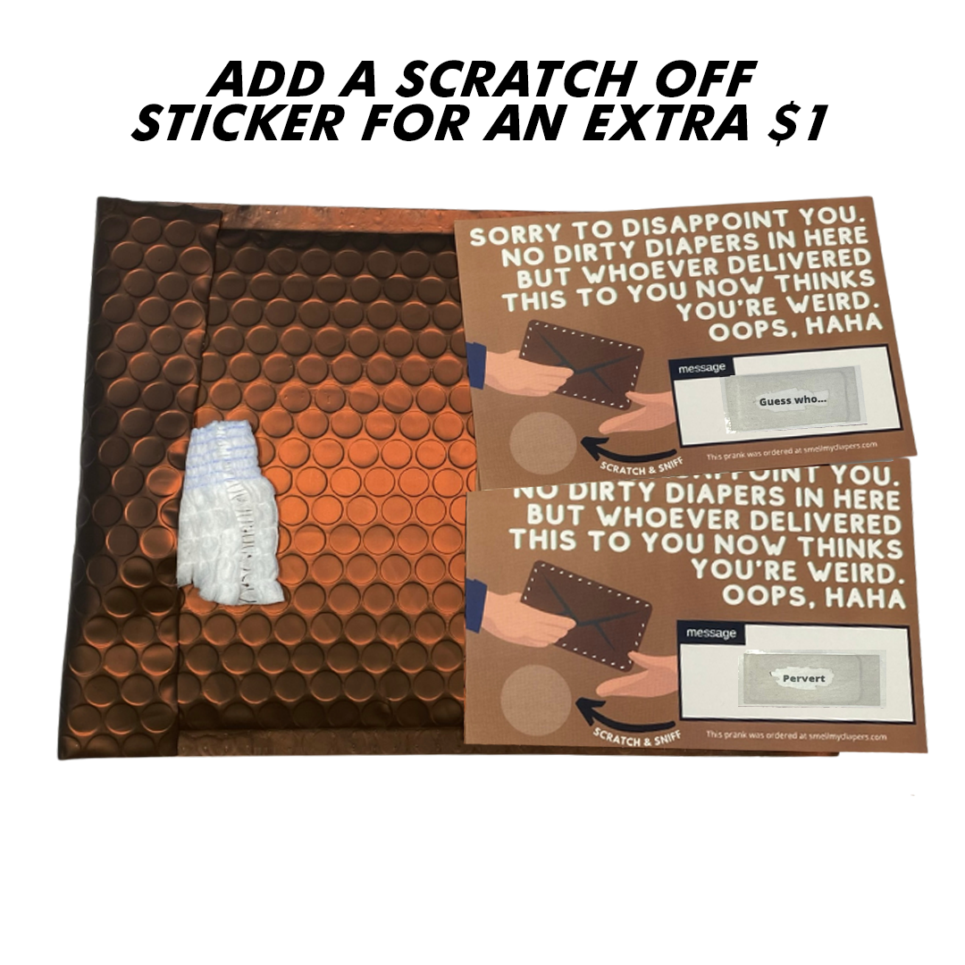 Scratch & Sniff Used Diaper Prank Envelope